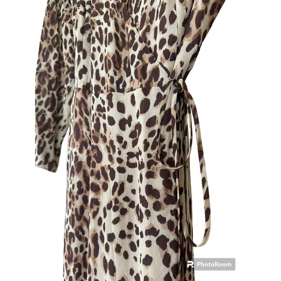 Reformation Animal Print Wrap Dress - Picture 3 of 7
